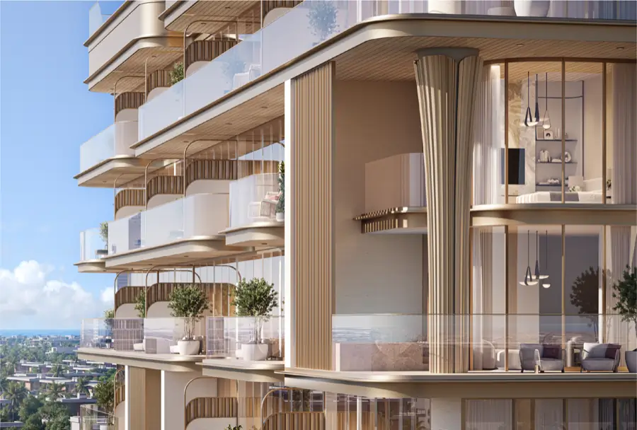 Curved terraces of 113 Residences in Al Sufouh